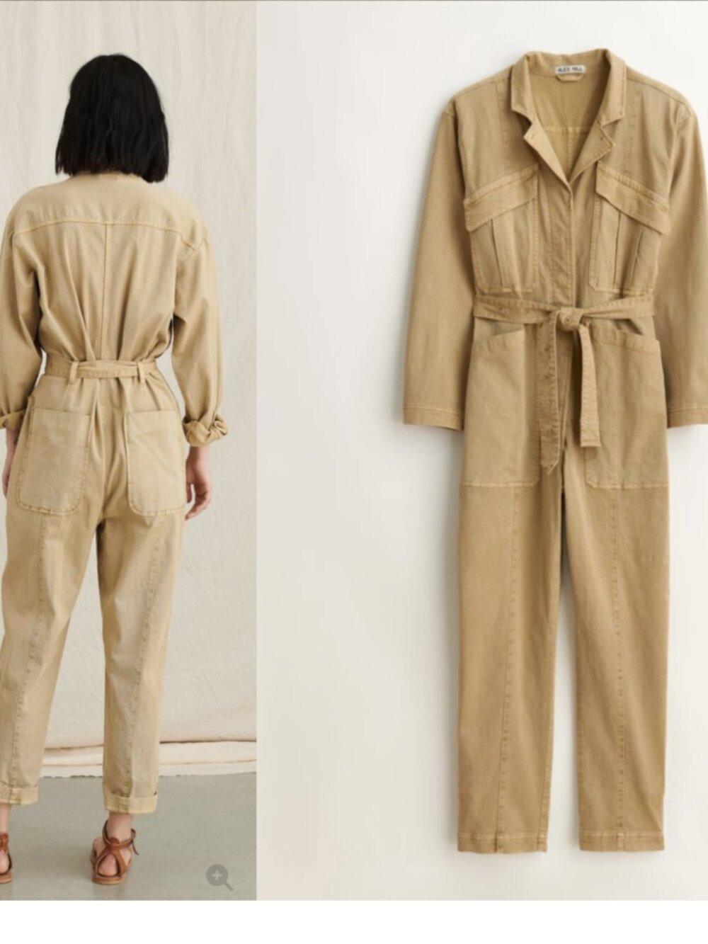 Alex Mill Expedition Jumpsuit in Vintage Khaki, Size Small